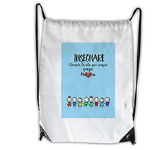 Sacca per Maestre con grafica Bambini con Dedica