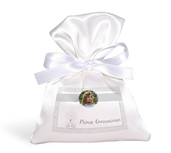 Sacchetto Prima Comunione con Foto e grafica Riquadro con Decoro