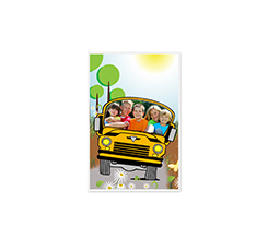 Biglietti auguri per bambini grafica School Bus