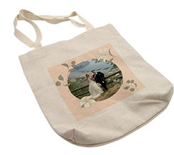 Shopper in Juta 34x36,5 fiori delicati