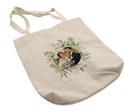 Shopper in Juta 34x36,5 foglie cerchio