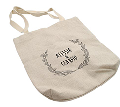 Shopper in Juta 34x36,5 rami tratto matita