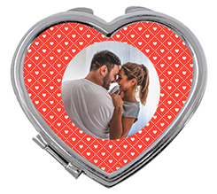 Specchietto a cuore da borsetta Texture Cuori