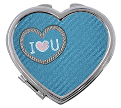 Specchietto a cuore da borsetta Love jeans