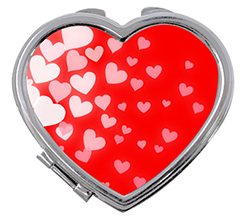 Specchietto a cuore da borsetta Volo di cuori