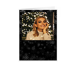 Biglietto auguri con sfondo nero personalizzato con foto sfondo nero