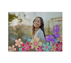 Tagliere in Vetro Fiori Variopinti