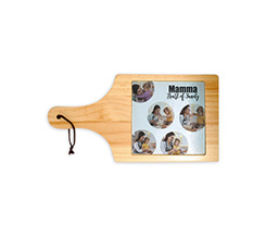 Tagliere in legno Heart of family