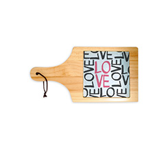 Tagliere in legno Love words