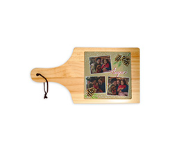 Tagliere in legno Pigne natalizie