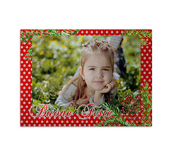 Tagliere in vetro Bacche natalizie