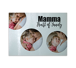 Tagliere in vetro Collage mum