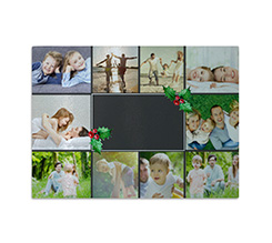 Tagliere in vetro Collage natalizio