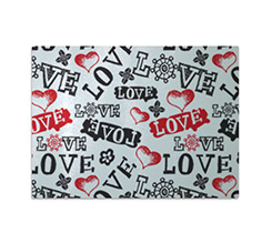 Tagliere in vetro Crazy words