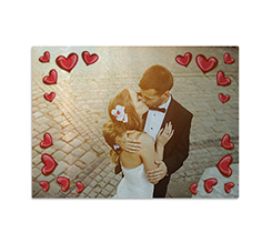 Tagliere in vetro Frame in love