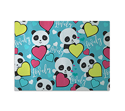 Tagliere in vetro Lovely panda