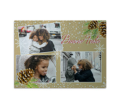 Tagliere in vetro Pigne natalizie