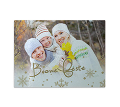 Tagliere in vetro White Christmas