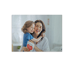 Tagliere in vetro con foto per festa della mamma
