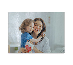 Tagliere in vetro con foto per festa della mamma