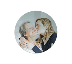 Tagliere in vetro con foto per festa della mamma