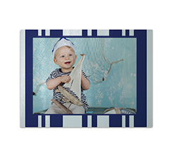 Tagliere personalizzato vetro Righe blu