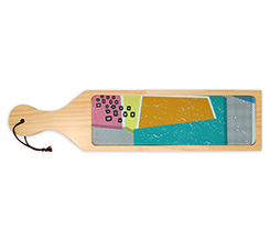 Tagliere rettangolare in legno Multicolour