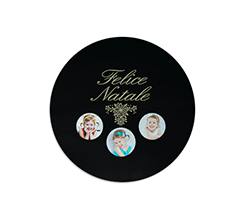 Tagliere rotondo in vetro Cerchi collage