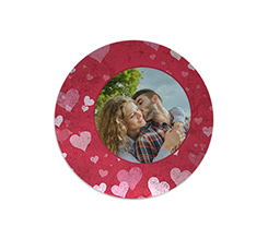 Tagliere rotondo in vetro Full hearts