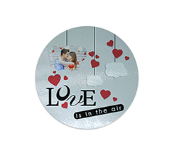 Tagliere rotondo in vetro Lovely cloud