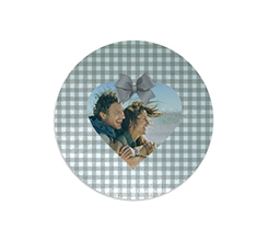 Tagliere rotondo in vetro Shabby chic