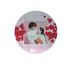 Tagliere rotondo vetro Storm of hearts