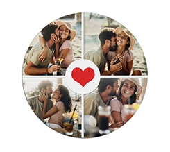 Tappetino Mouse Tondo Message Love