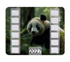 calendario mousepad in pelle