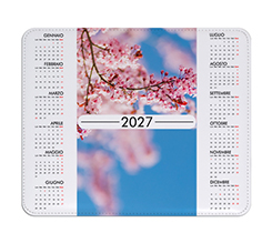 Tappetino Mouse in Pelle Calendario 2 riquadri
