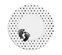 Tappetino mouse tondo Benvenuto black