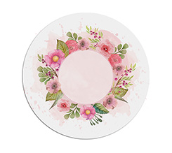 Tappetino mouse tondo Circle flowers