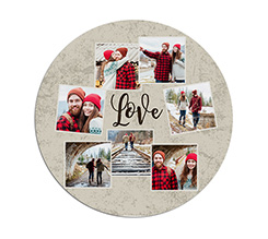 Tappetino mouse tondo Crazy collage