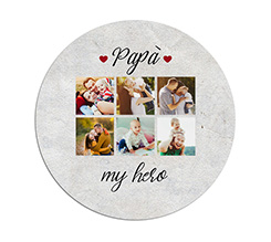 Tappetino mouse tondo Dad hero