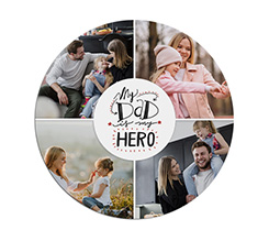 Tappetino mouse tondo Dad is my hero