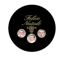 Tappetino mouse tondo Dark collage