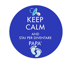 Tappetino mouse tondo Keep calm dad
