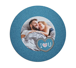 Tappetino mouse tondo Love jeans