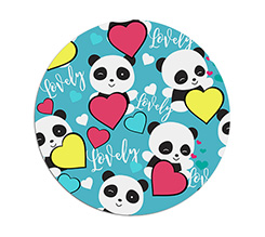 Tappetino mouse tondo Panda