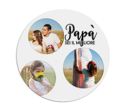 Tappetino mouse tondo Papà il migliore