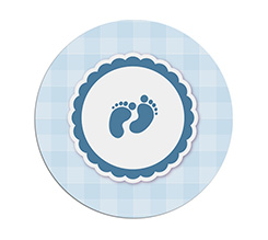 Tappetino mouse tondo Piedini azzurri