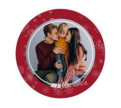 Tappetino mouse tondo Red Christmas