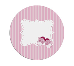 Tappetino mouse tondo Scarpette rosa