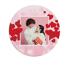 Tappetino mouse tondo Storm of hearts