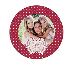 Tappetino mouse tondo Super mom